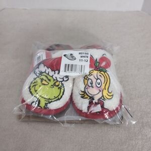 Dr. Seuss The Grinch and Cindy Lou Who Slippers Size 11-12 Kids